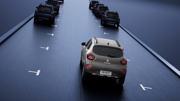 cámara de visión trasera del Renault Kwid