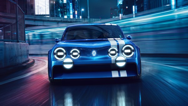 Renault 8 Gordini Concept  -iluminación característica con 6 faros redondos