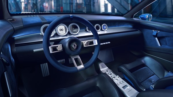 Renault 8 Gordini Concept -tablero de aluminio cepillado